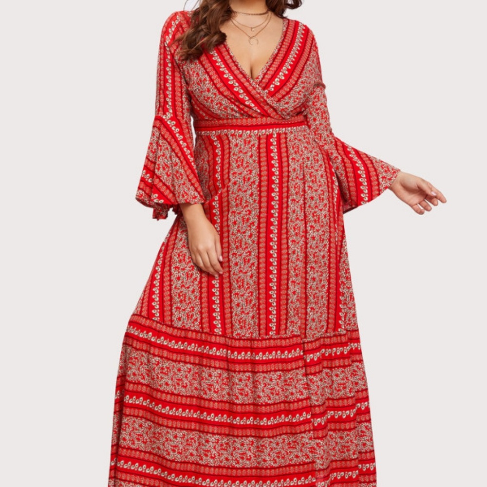 Regal Long Sleeve Maxi Dress